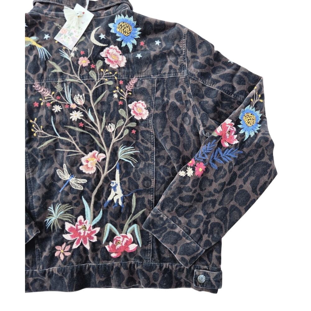 NWT Johnny Was Workshop Mandisa French Leopard Velvet Jacket XL Embroidered - Picture 4 of 15